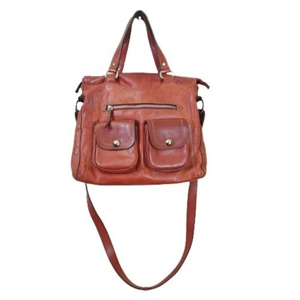 Arezzo Vintage Leather Top Handle Crossbody Bag